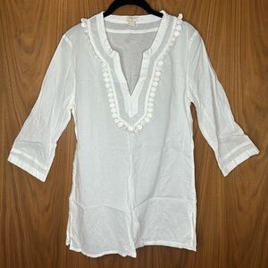 J. Crew White Cotton Tunic